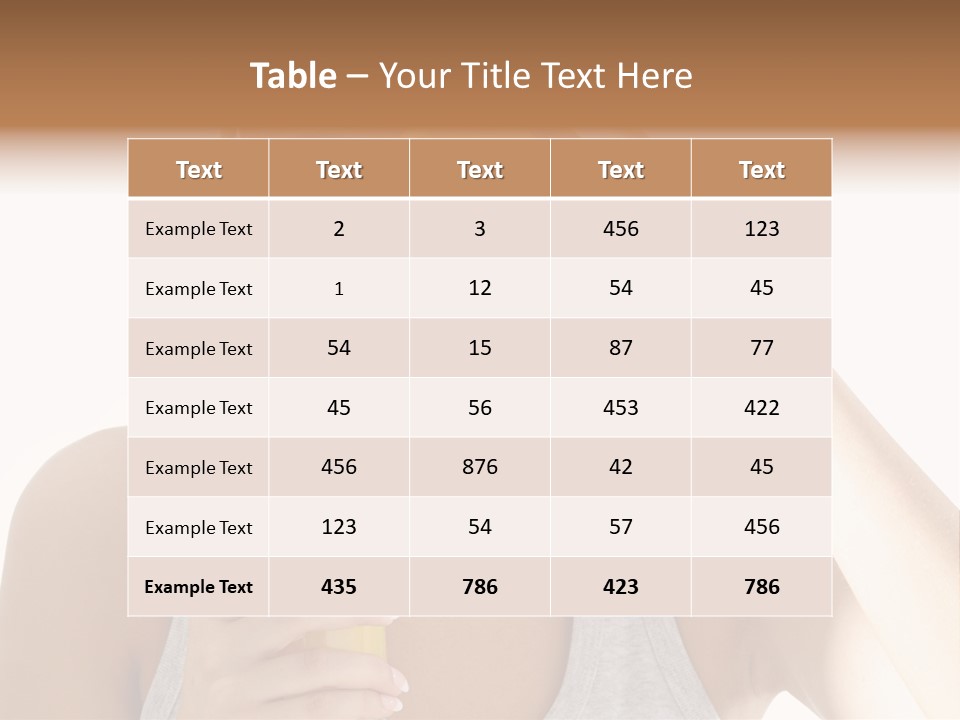 People Female Pretty PowerPoint Template