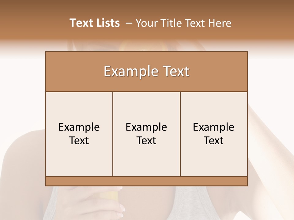 People Female Pretty PowerPoint Template