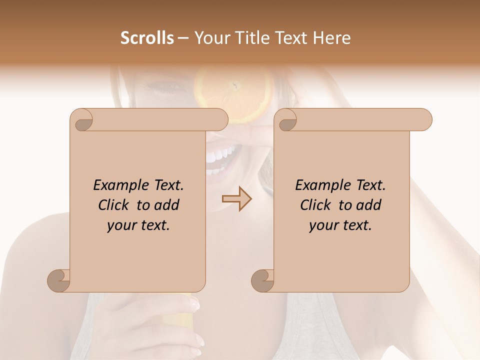 People Female Pretty PowerPoint Template