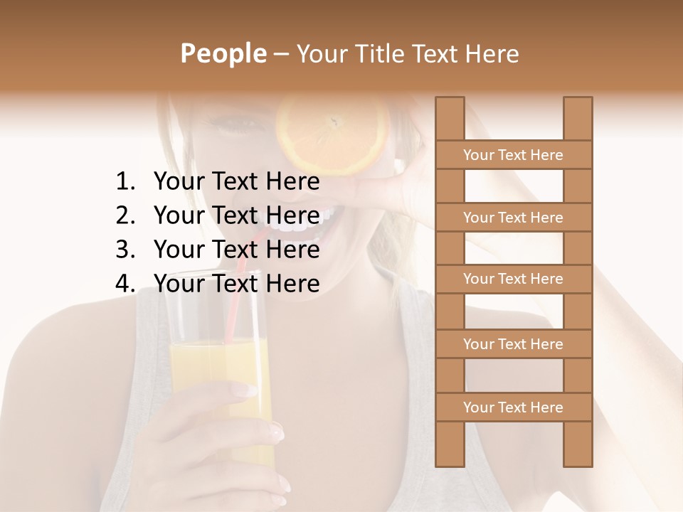 People Female Pretty PowerPoint Template