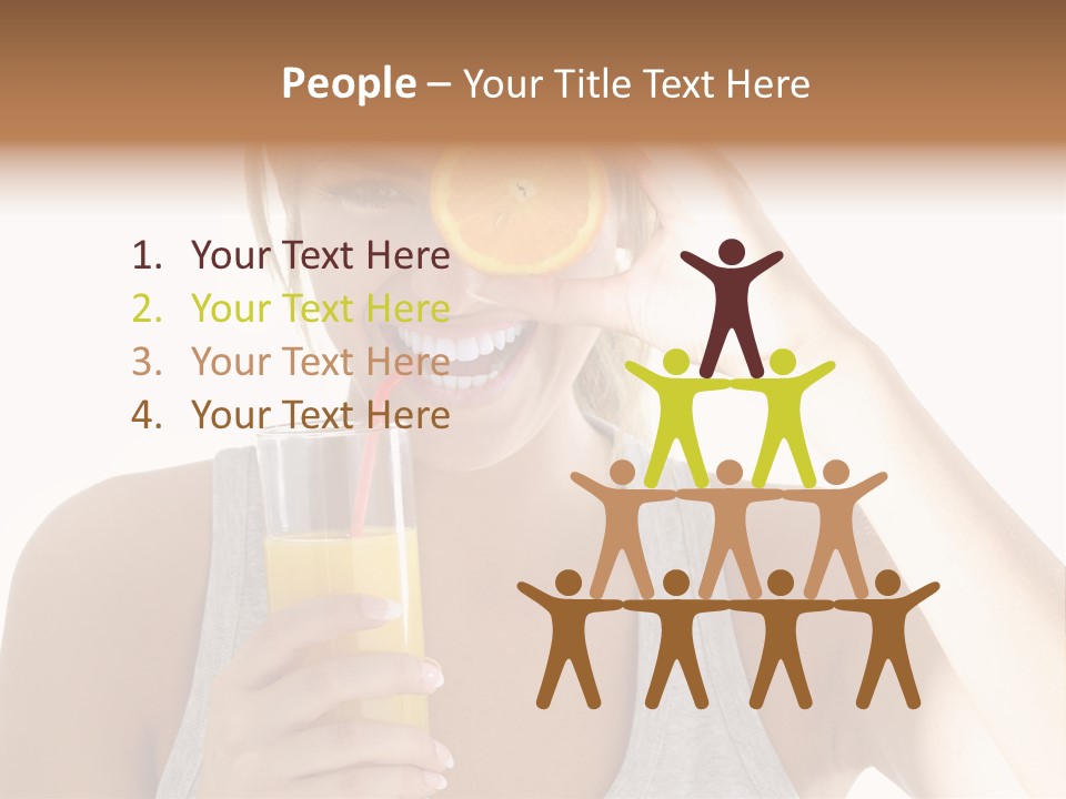 People Female Pretty PowerPoint Template