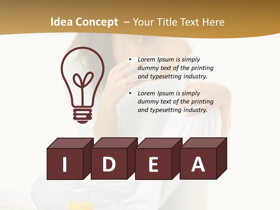 Young Green Beauty PowerPoint Template