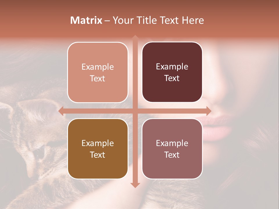 Closeup Longing Cute PowerPoint Template