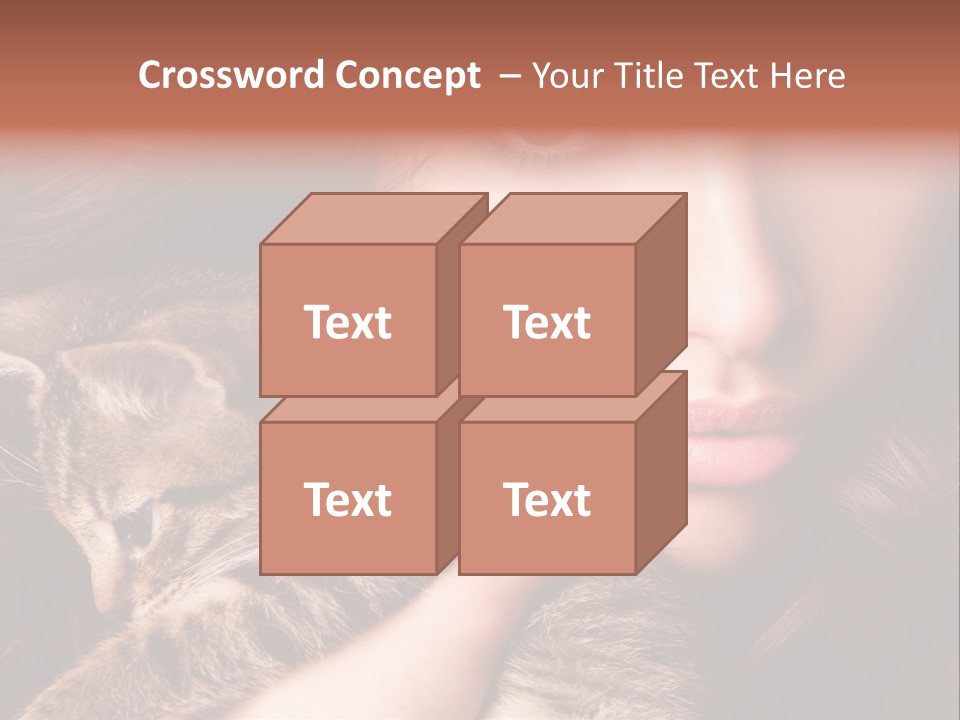 Closeup Longing Cute PowerPoint Template