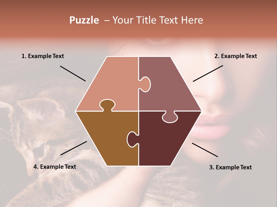 Closeup Longing Cute PowerPoint Template