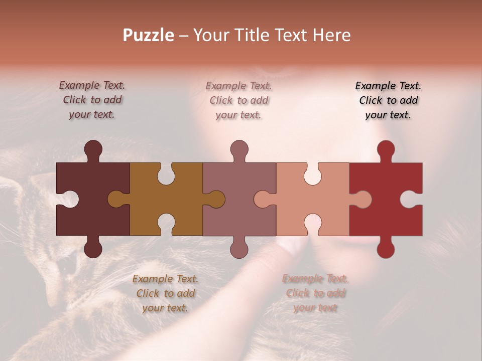 Closeup Longing Cute PowerPoint Template