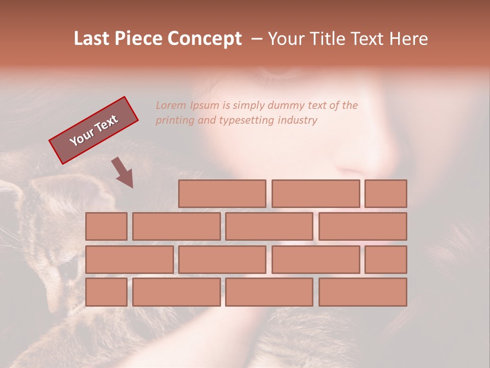 Closeup Longing Cute PowerPoint Template