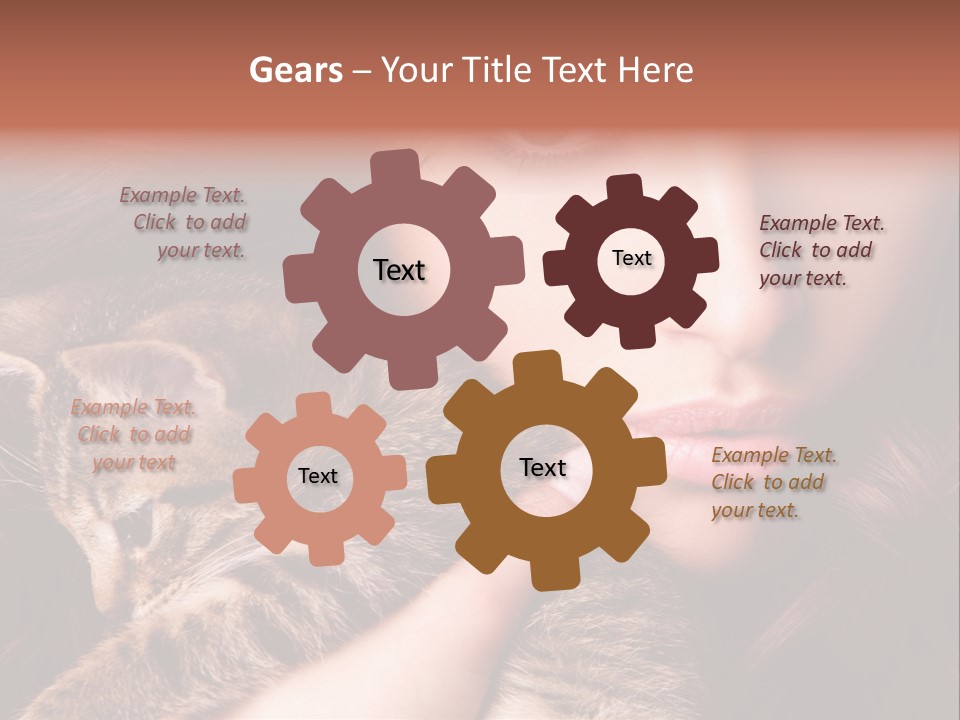 Closeup Longing Cute PowerPoint Template