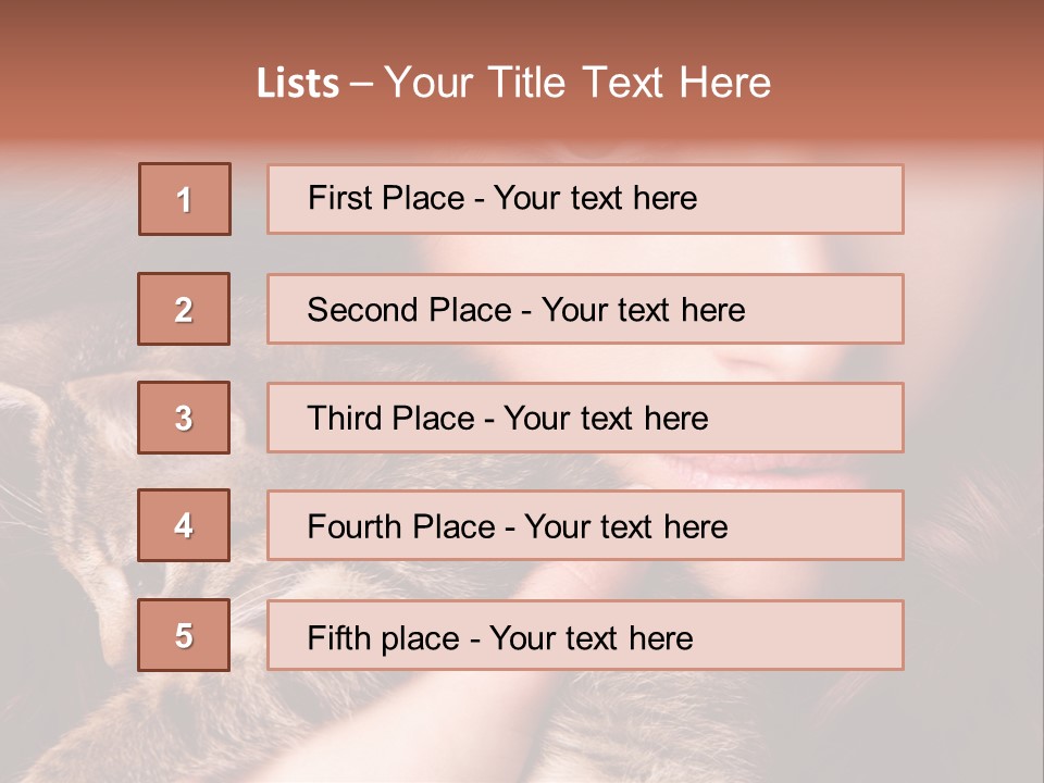Closeup Longing Cute PowerPoint Template