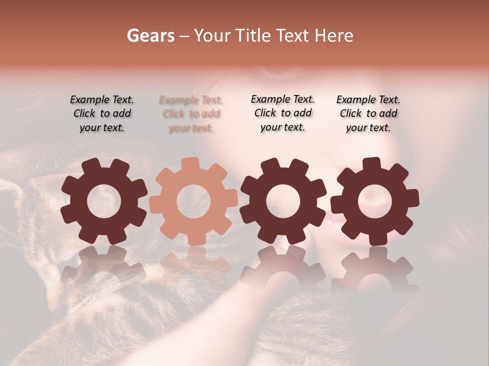 Closeup Longing Cute PowerPoint Template