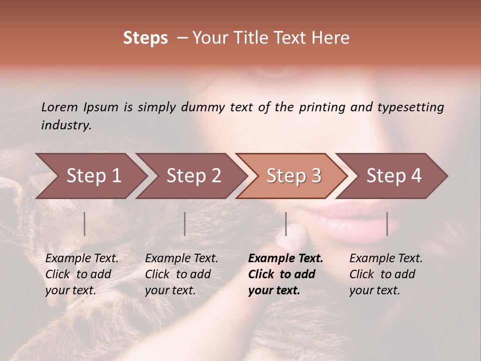 Closeup Longing Cute PowerPoint Template