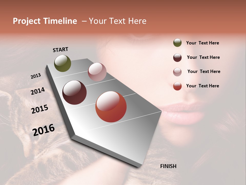 Closeup Longing Cute PowerPoint Template