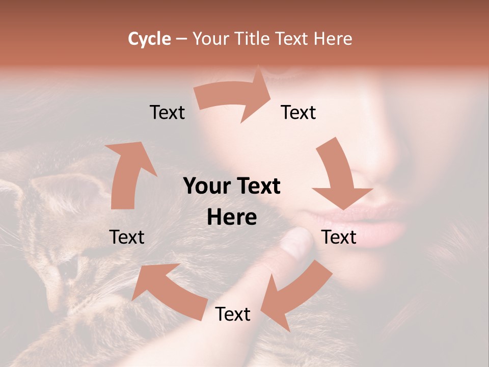 Closeup Longing Cute PowerPoint Template
