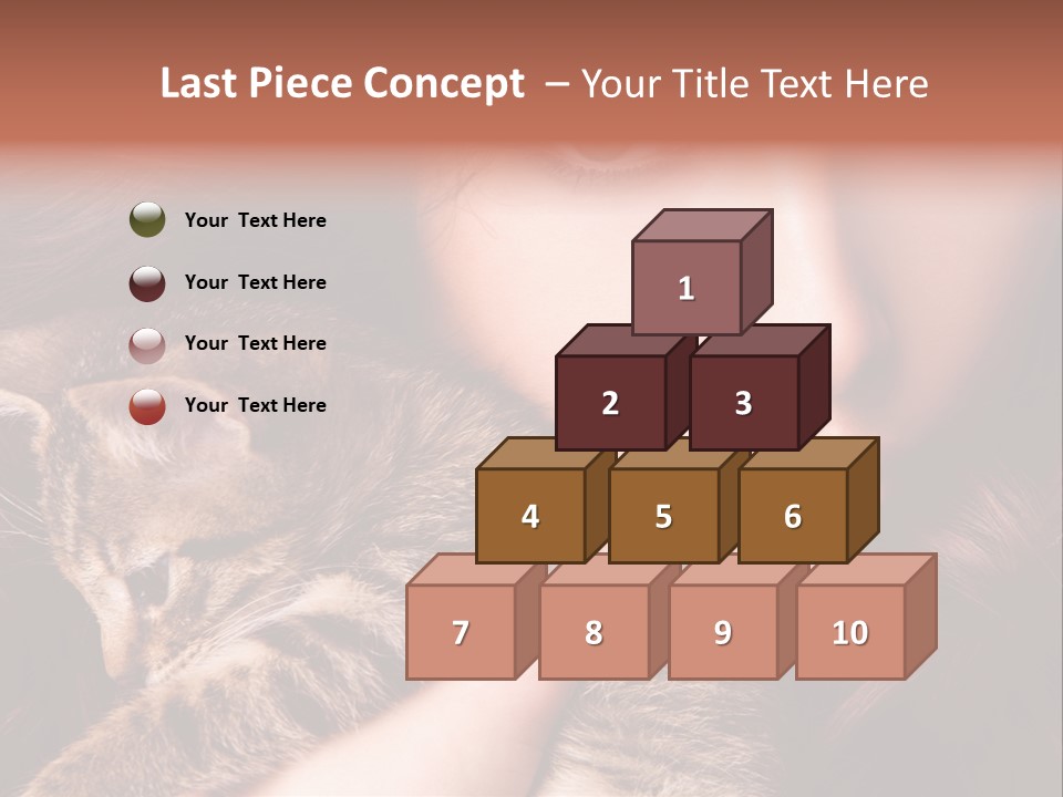 Closeup Longing Cute PowerPoint Template