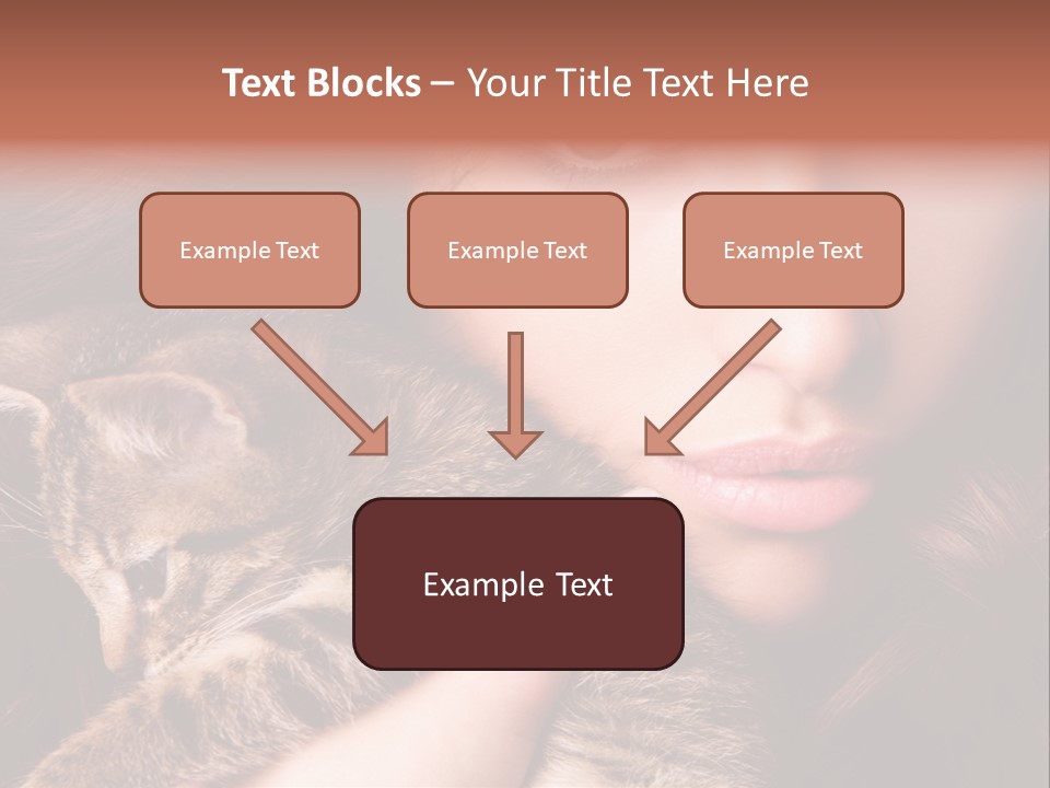 Closeup Longing Cute PowerPoint Template