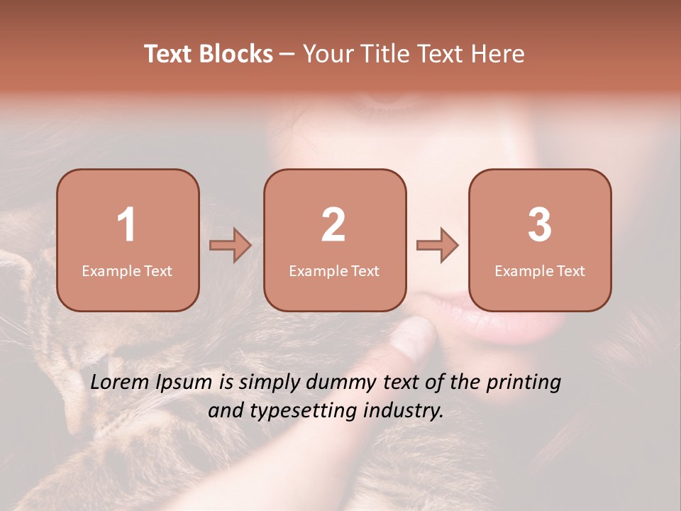 Closeup Longing Cute PowerPoint Template