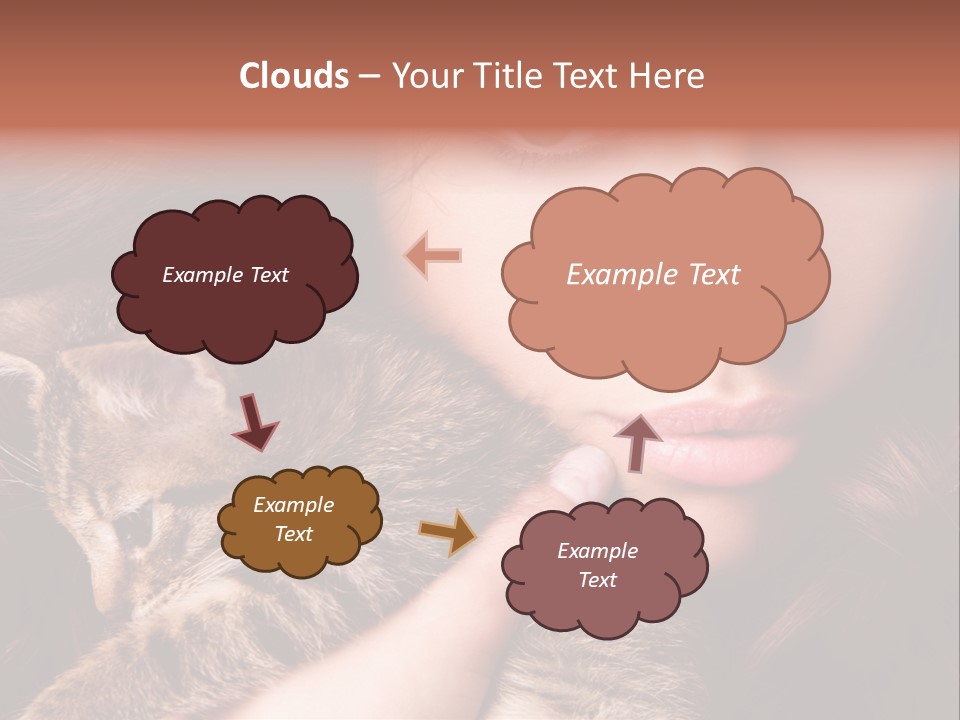 Closeup Longing Cute PowerPoint Template