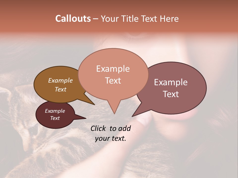 Closeup Longing Cute PowerPoint Template