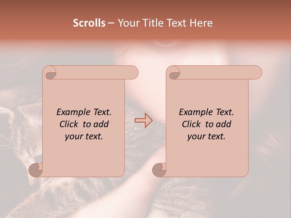 Closeup Longing Cute PowerPoint Template
