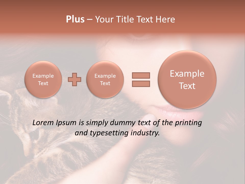 Closeup Longing Cute PowerPoint Template