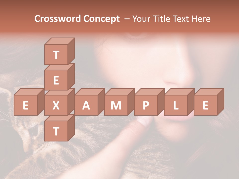 Closeup Longing Cute PowerPoint Template