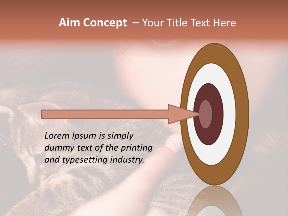 Closeup Longing Cute PowerPoint Template