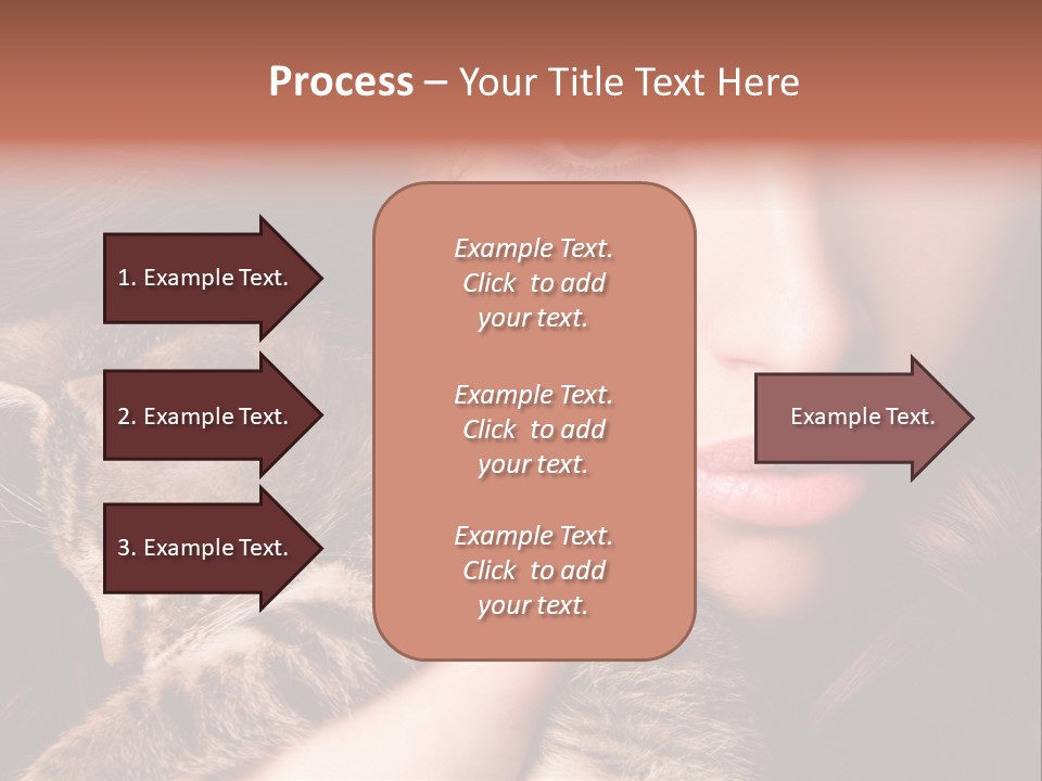 Closeup Longing Cute PowerPoint Template