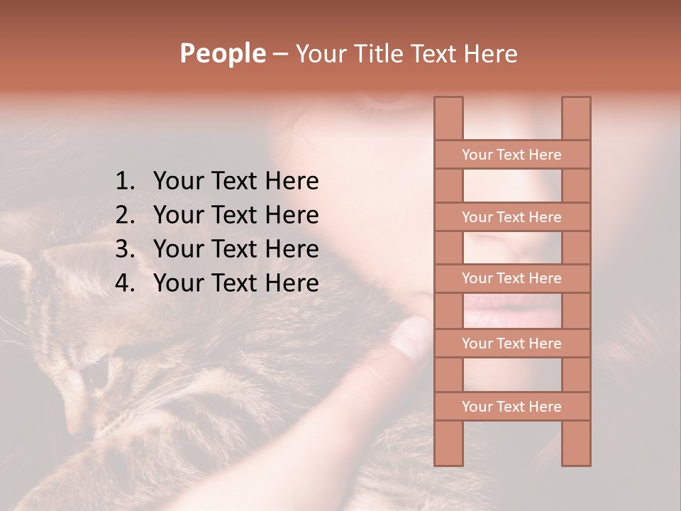 Closeup Longing Cute PowerPoint Template