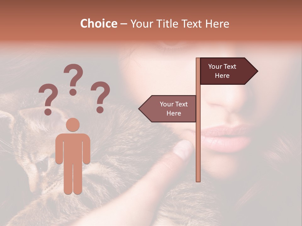 Closeup Longing Cute PowerPoint Template