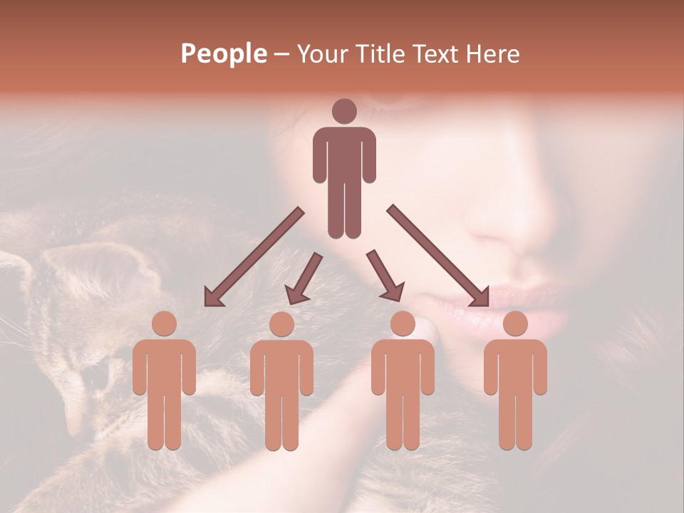 Closeup Longing Cute PowerPoint Template