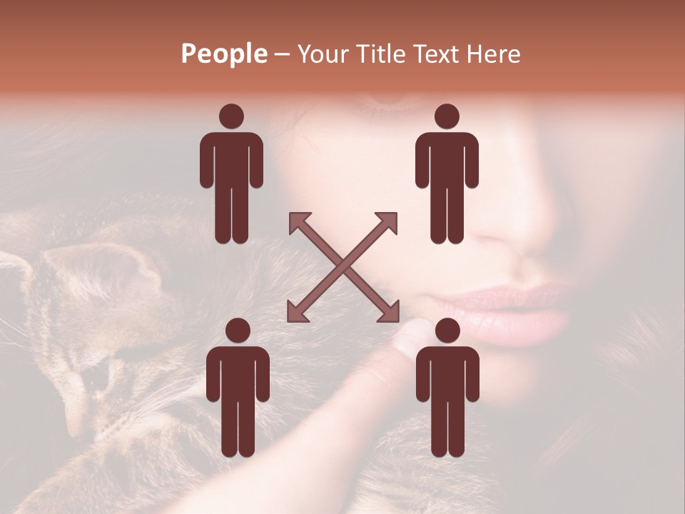 Closeup Longing Cute PowerPoint Template