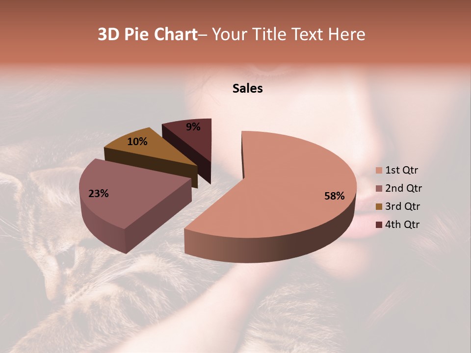 Closeup Longing Cute PowerPoint Template
