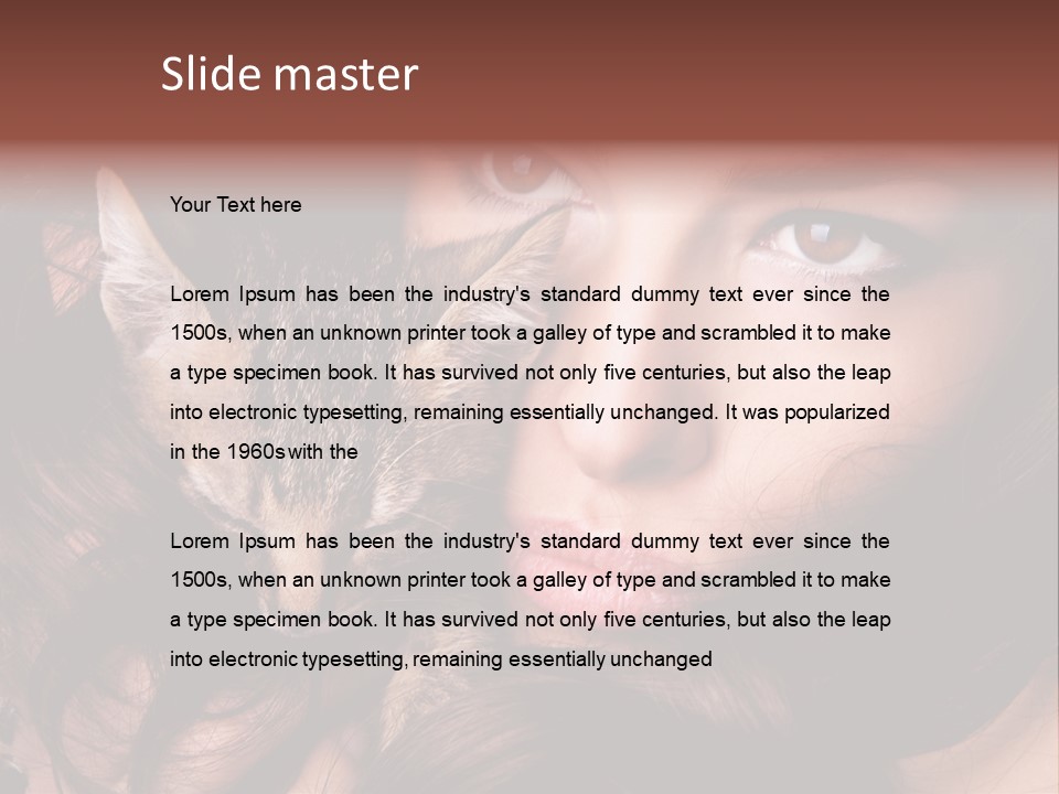 Animal Beautiful Kitten PowerPoint Template