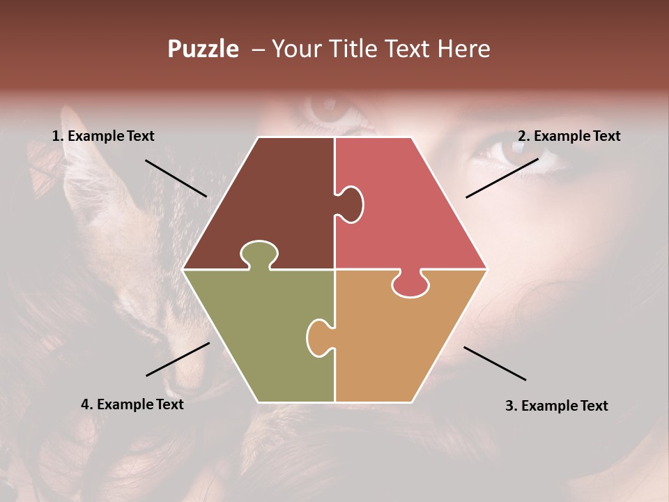 Animal Beautiful Kitten PowerPoint Template