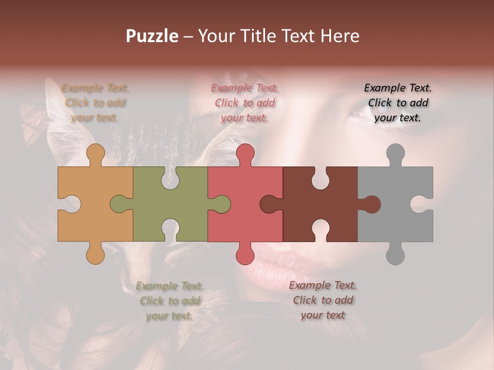 Animal Beautiful Kitten PowerPoint Template