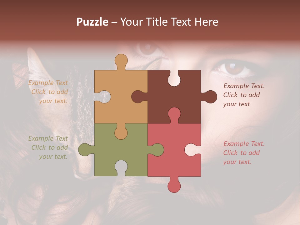 Animal Beautiful Kitten PowerPoint Template