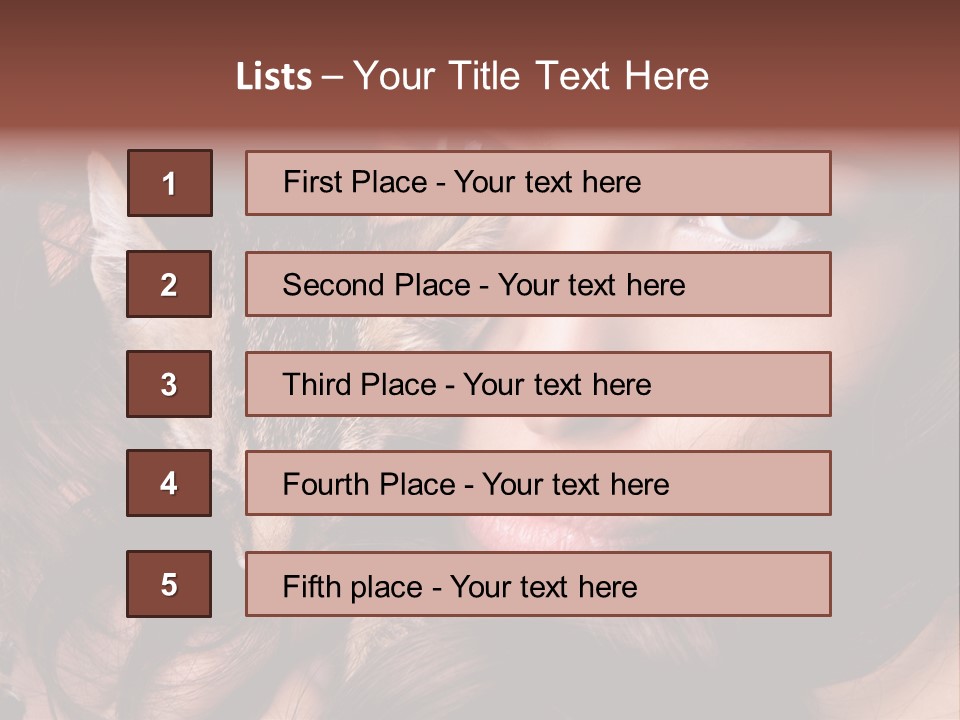 Animal Beautiful Kitten PowerPoint Template