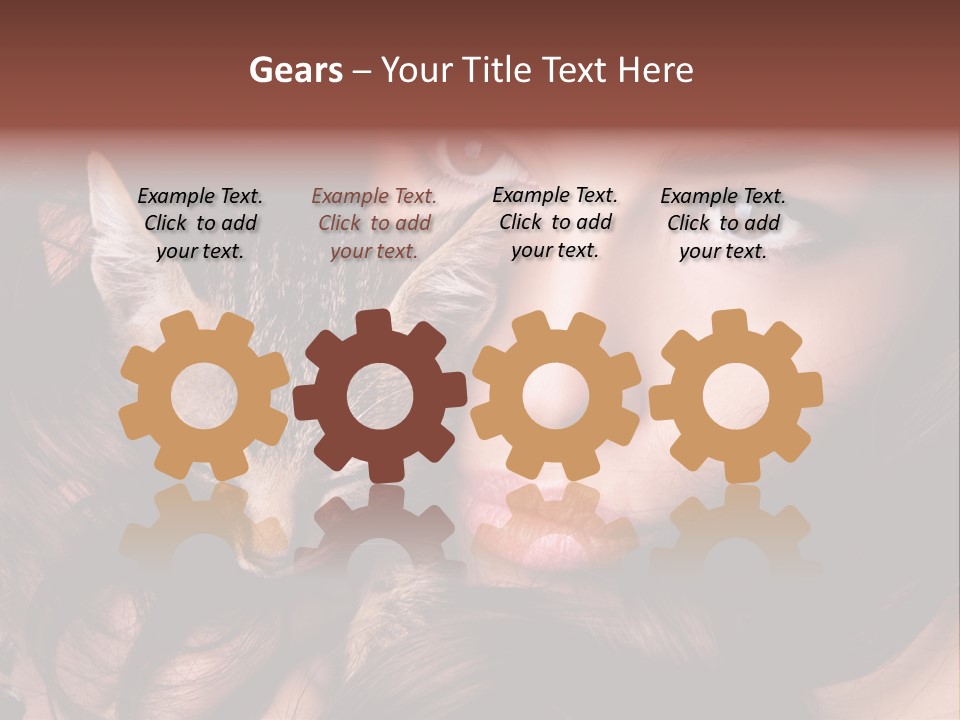 Animal Beautiful Kitten PowerPoint Template