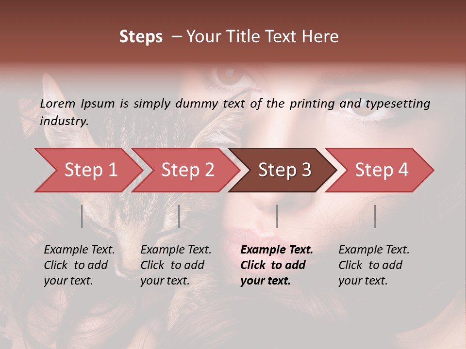 Animal Beautiful Kitten PowerPoint Template