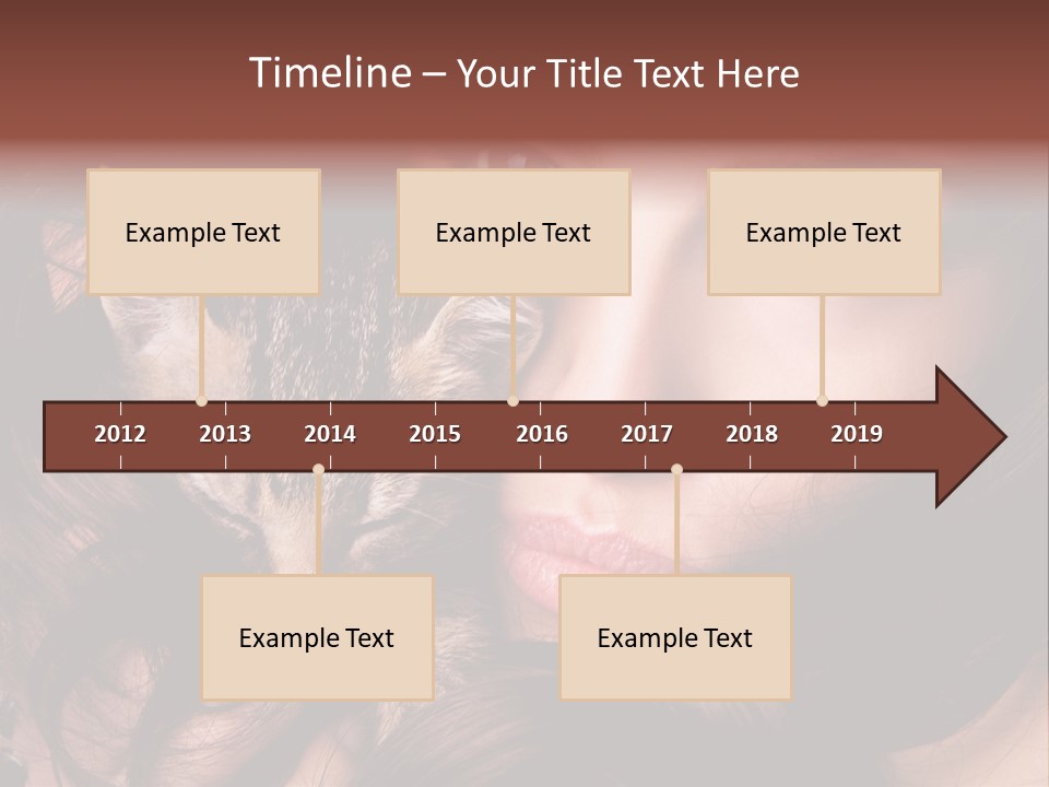 Animal Beautiful Kitten PowerPoint Template