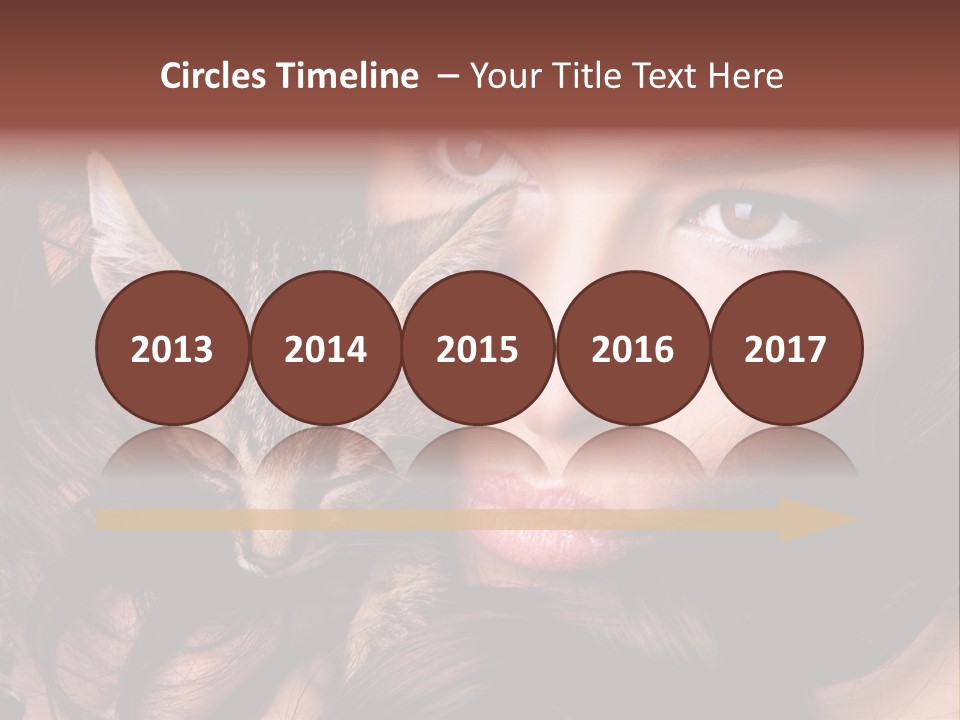 Animal Beautiful Kitten PowerPoint Template