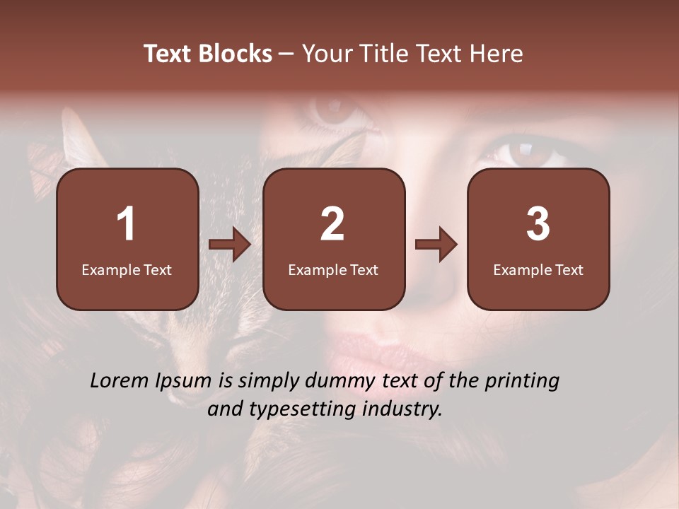 Animal Beautiful Kitten PowerPoint Template