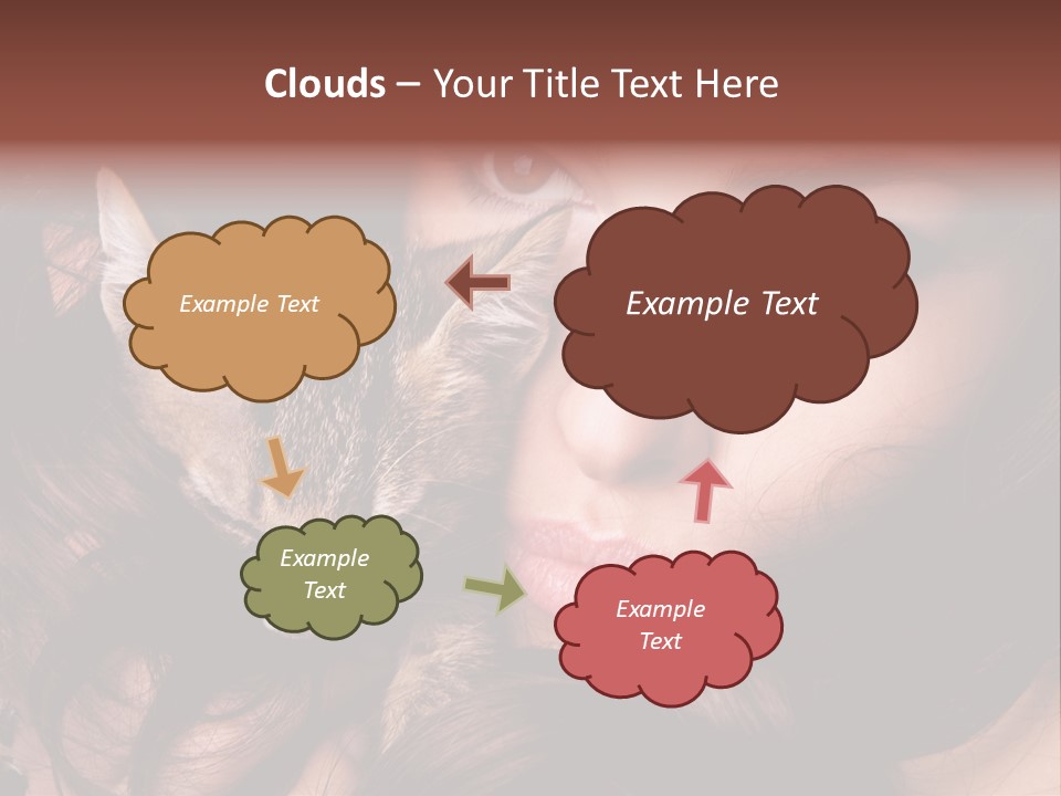 Animal Beautiful Kitten PowerPoint Template