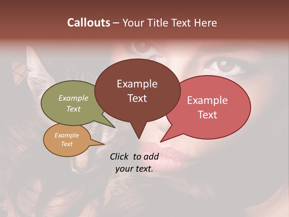 Animal Beautiful Kitten PowerPoint Template