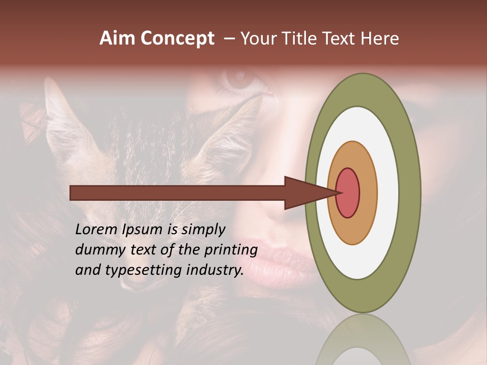 Animal Beautiful Kitten PowerPoint Template