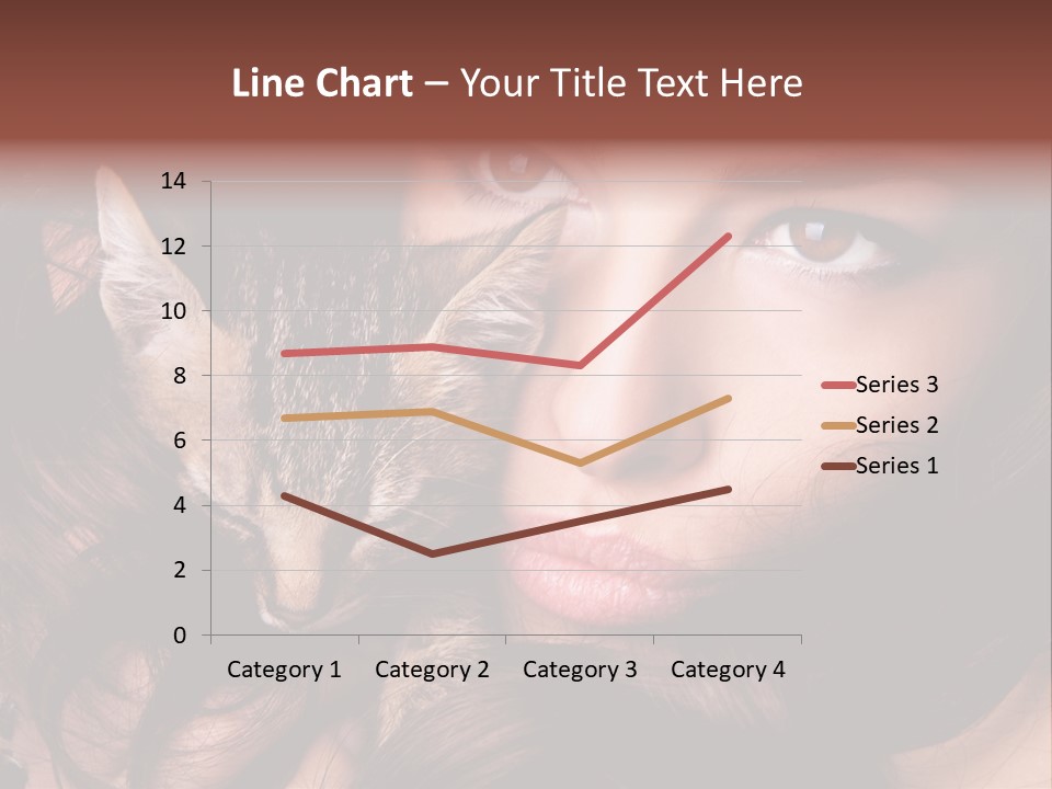 Animal Beautiful Kitten PowerPoint Template