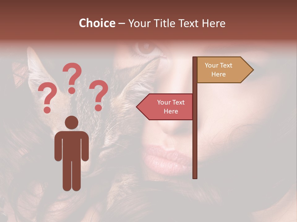 Animal Beautiful Kitten PowerPoint Template