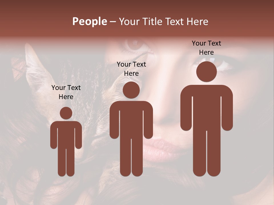 Animal Beautiful Kitten PowerPoint Template