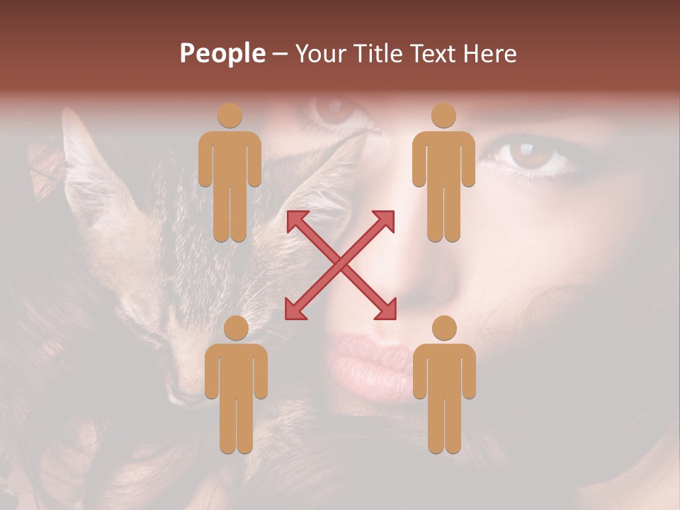 Animal Beautiful Kitten PowerPoint Template