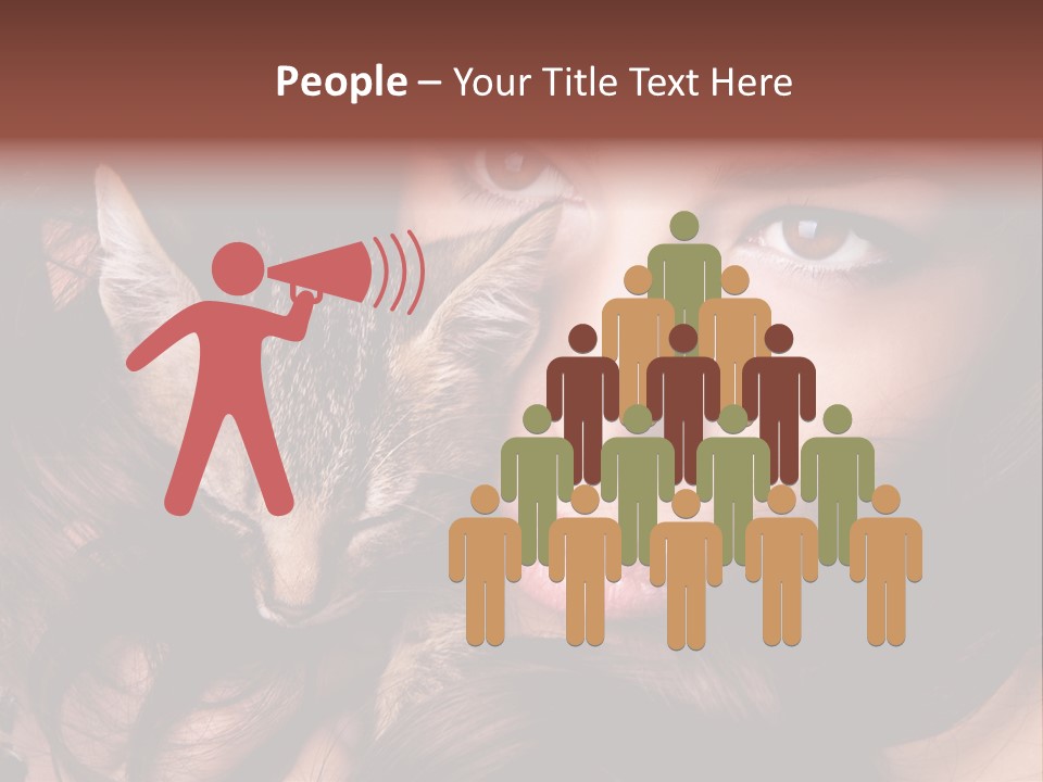 Animal Beautiful Kitten PowerPoint Template